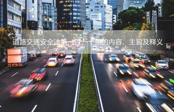 道路交通安全法第一百一十条的内容、主旨及释义
